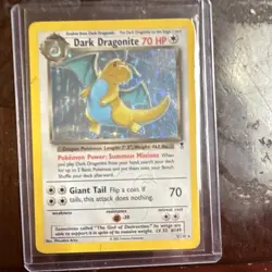 Pokemon TCG Dark Dragonite 5/82 Team Rocket 1st Edition Holo Rare English 2000 - Image 1