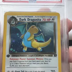 PSA 7 Dark DRAGONITE 1st Edition Holo Rare TEAM ROCKET 5/82 Pokemon 2000 - Image 4