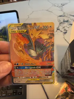 Pokemon Moltres Zapdos Articuno GX TCG Holo Card 44/68 Tag Team - Image 1