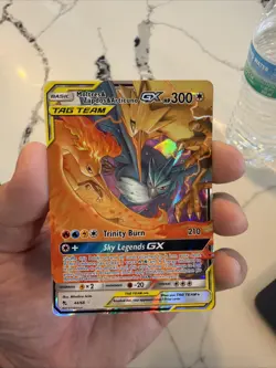 Pokemon Moltres Zapdos Articuno GX TCG Holo Card 44/68 Tag Team - Image 3