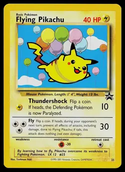 Pokemon Card - Flying Pikachu Wotc Black Star Promos 25 Promo - Image 1
