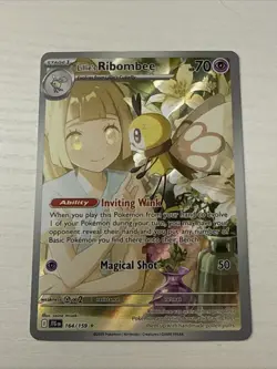 Lillie's Ribombee 164/159 SV09: Journey Together Illustration Rare Pokemon Card - Image 1