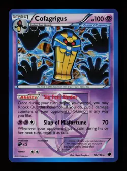 Cofagrigus (Team Plasma) 56/116 Holo Rare Plasma Freeze Pokemon Card - Image 1