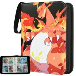 Card Binder for Pokemon Cards Holder Fits 400 Cards w/ 50 Removable Sleeves TCG - Image 1