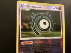 Unown 66/123 Mysterious Treasures Pokemon Card Uncommon Reverse Holo - Image 3
