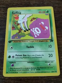 Koffing 58/82 1st Edition Team Rocket Non Holo Pokemon Card - Image 1