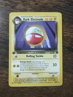 Dark Electrode 34/82 1st Edition Team Rocket Non Holo Pokemon Card - Image 1