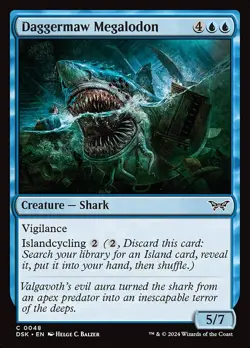 NM Foil Daggermaw Megalodon, MTG, Duskmourn, Magic the Gathering, 48 - Image 1