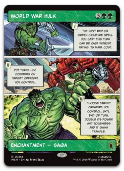 World War Hulk (Borderless) #304 (NM) Marvel Super Heroes MSH Magic MTG - Image 1
