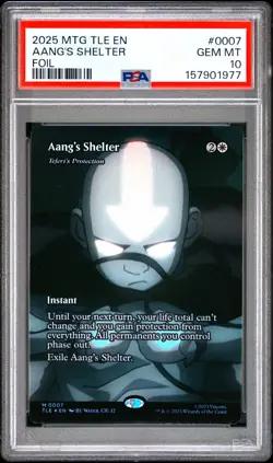 2025 MTG AVATAR: THE LAST AIRBENDER ETERNAL FOIL #0007 AANG'S SHELTER PSA 10 - Image 1