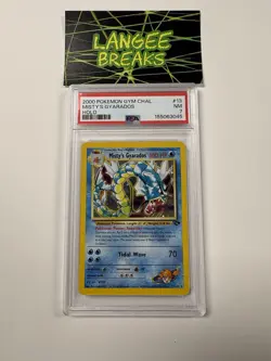 MISTY'S GYARADOS 13/132 HOLO GYM CHALLENGE POKEMON PSA 7 NEW CERT - Image 1