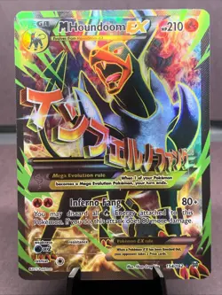 Pokemon TCG M Houndoom EX Full Art 154/162 Breakthrough Holo Rare LP+ - Image 1