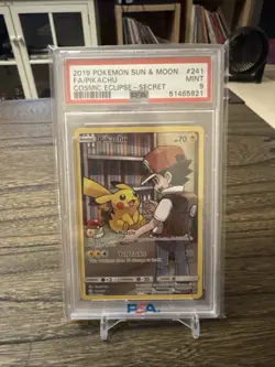 2019 Pokemon Sun & Moon Cosmic Eclipse Pikachu #241/236 PSA 9 - Image 1