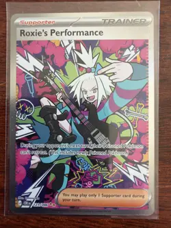 Roxie's Performance 121/086 Special Illustration Rare Pokemon Damaged - Image 1