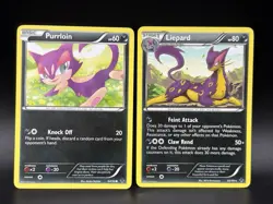 Purrloin Liepard 64/98 65/98 Emerging Powers Pokemon TCG Common/Rare Cards MP - Image 1