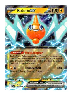 Rotom ex 29 Phantasmal Flames Pokemon Card Double Rare Holo NM TCG singles - Image 1