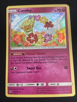 COMFEY 93/145 HOLO RARE SM GUARDIANS RISING POKEMON TCG NM - Image 1