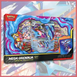 Pokemon TCG: Mega Greninja ex Premium Collection 8 Packs + Promo Ships 7/3 - Image 1
