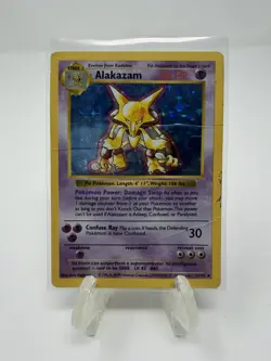 1999 Pokemon Alakazam Base Set Holo 1/102 DMG - Image 1
