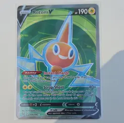 Pokemon TCG Rotom V 176/196 Lost Origin Ultra Rare Full Art Holo EN 2022 - Image 1