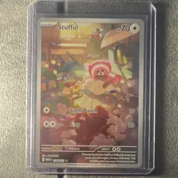 The Pokemon Company Stufful 154/132 ME01 Illustration Rare FA Holo Eng 70 HP - Image 1