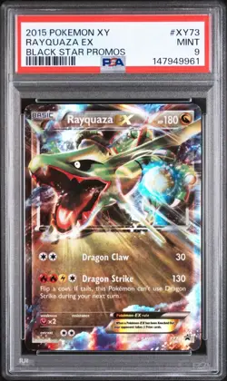 2015 POKEMON XY BLACK STAR PROMOS #XY73 RAYQUAZA EX PSA 9 MINT - Image 1
