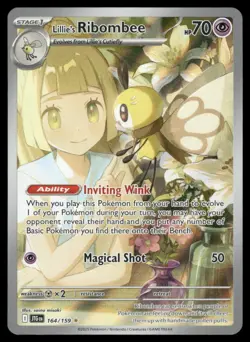 Lillie's Ribombee 164/159 Illustration Rare Journey Together Pokemon Holo NM - Image 1