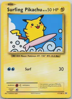 Surfing Pikachu – Pokemon TCG Evolutions 111/108 Secret Rare MP - Image 1