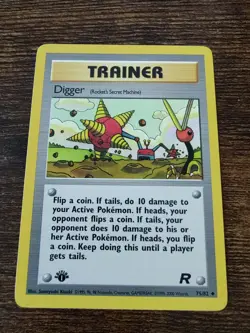 Digger 75/82 1st Edition Team Rocket Non Holo Pokemon - Image 1