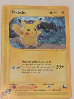 Pikachu 84/144 Skyridge Regular Non-Holo Rare Pokemon TCG Nintendo E-Reader - Image 4