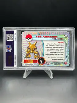 2000 Topps Chrome Pokemon TV Spectra ALAKAZAM #65 PSA 7 - Image 2