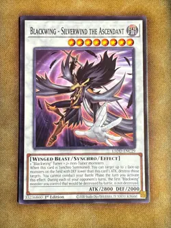 Yugioh Blackwing - Silverwind The Ascendant L5DD-ENC29 Common 1st Ed NM - Image 1