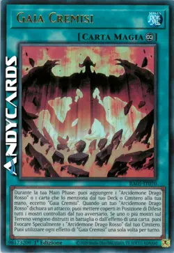 GAIA CREMISI • (Crimson Gaia) • Ultra R • RA05 IT070 • 1Ed • Yugioh! • ANDYCARDS - Image 1