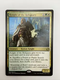 MTG Knight of the Reliquary Iconic Masters 203/249 Regular Rare-LP - Image 1