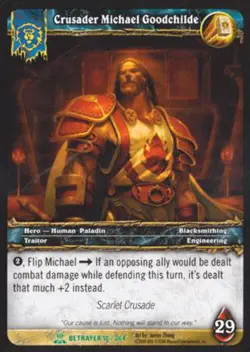 World of Warcraft TCG Crusader Michael Goodchilde - Servants of the Betrayer 10/ - Image 1