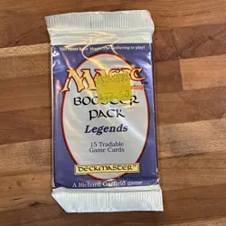 Magic The Gathering MTG Legends Factory Sealed Booster Pack 1994 Unsearched - Image 1