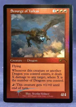 Scourge of Valkas (Retro Frame) -MTG FOIL- Secret Lair Festival in a Box SLD -NM - Image 1