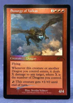 Scourge of Valkas (Retro Frame) -MTG FOIL- Secret Lair Festival in a Box SLD -NM - Image 2