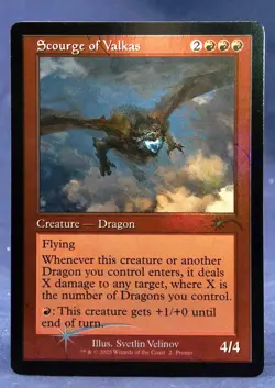 Scourge of Valkas (Retro Frame) -MTG FOIL- Secret Lair Festival in a Box SLD -NM - Image 3
