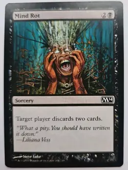 MTG Magic The Gathering Card Mind Rot Sorcery Black M14 - Image 1