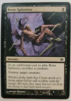 MTG Magic The Gathering Card Bone Splinters Sorcery Black Shards Of Alara - Image 1