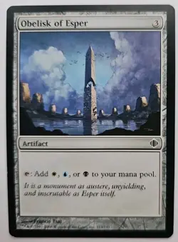 MTG Magic The Gathering Card Obelisk of Esper Artifact Shards Of Alara - Image 1
