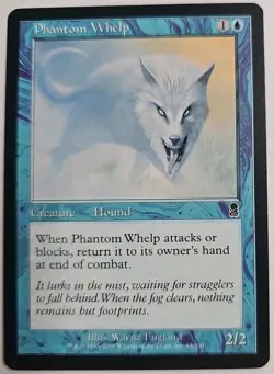 MTG Magic The Gathering Card Phantom Whelp Creature Hound Blue Odyssey - Image 1