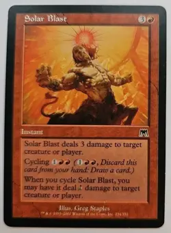 MTG Magic The Gathering Card Solar Blast Instant Red Onslaught - Image 1
