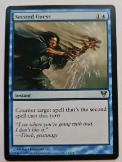 MTG Magic The Gathering Card Second Guess Instant Blue Avacyn Restored - Image 1