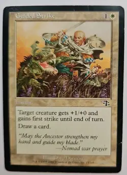 MTG Magic The Gathering Card Guided Strike Instant White Judgment - Image 1