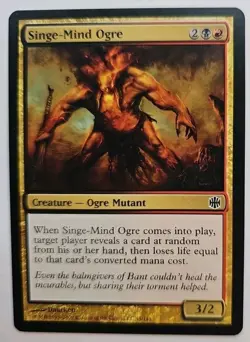 MTG Magic The Gathering Card Singe-Mind Ogre Creature Ogre Mutant Red Alara Rebo - Image 1
