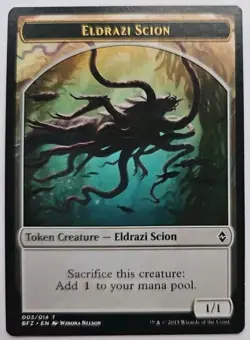 MTG Magic The Gathering Card ELDRAZ SCION Token Creature Eldrazi Scion BFZ 2015 - Image 1