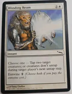 MTG Magic The Gathering Card Blinding Beam Instant White Mirrodin - Image 1