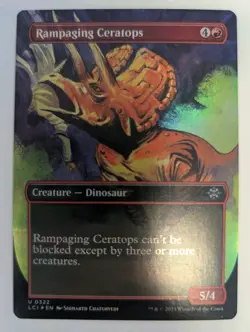 Rampaging Ceratops (Borderless) The Lost Caverns of Ixalan Foil - MTG - Image 1